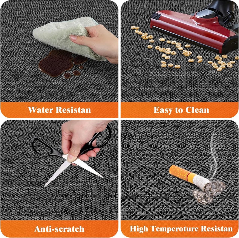 KMAT Office Chair Mat, 36x48in Heavy Duty Hardwood/Tile Floor Protector, Floor Mat Computer Desk Mat for Rolling Chairs, Work, Study, Office, Black - Image 5
